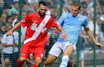 Luigi Scotto, punta del Mantova in un amichevole con la Lazio