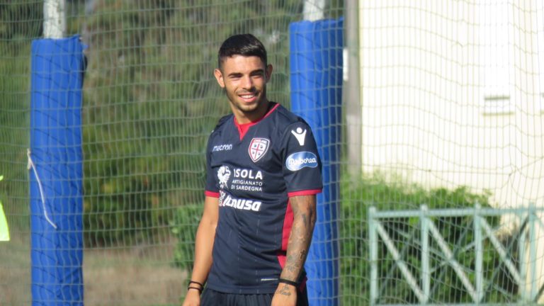 Simone Pinna in maglia Cagliari