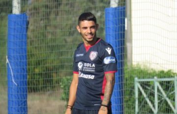 Simone Pinna in maglia Cagliari