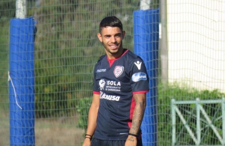 Simone Pinna in maglia Cagliari