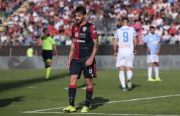 Luca Cigarini in azione contro la Spal