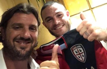 Davide Lippi e Nahitan Nandez la sera della firma del contratto