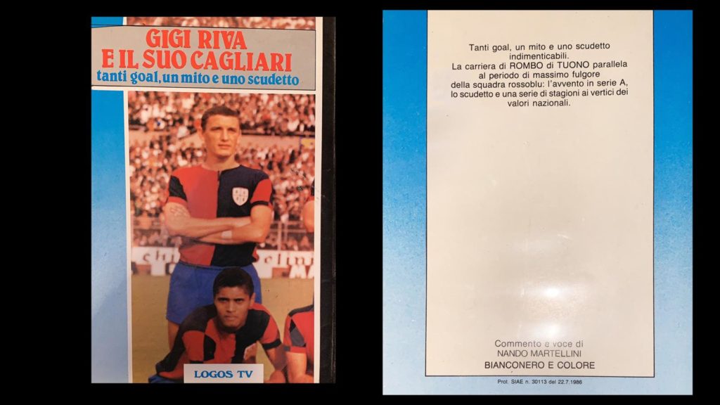 La copertina della Vhs dedicata a Gigi Riva