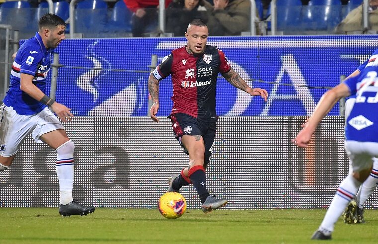 Radja Nainggolan del Cagliari Calcio contro la Samp