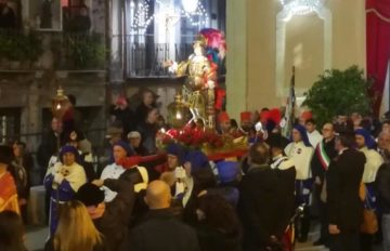 Un momento della processione di SantEfisio