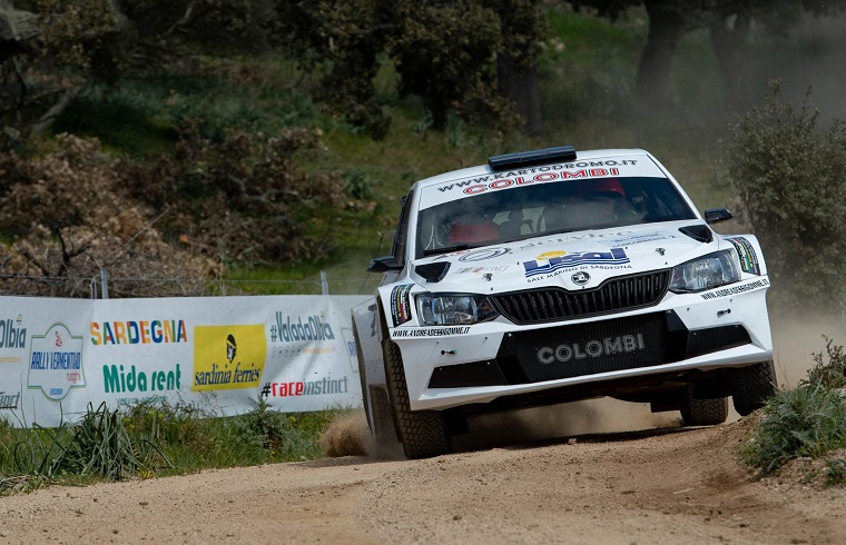 La Skoda di Auro Siddi nell'edizione 2019 del Rally del Vermentino | Foto Emanuele Perrone