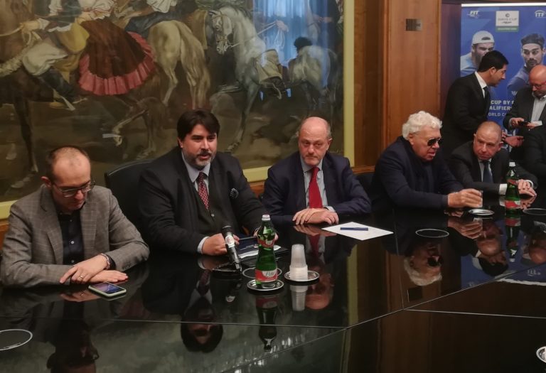 La conferenza di presentazione della Coppa Davis a Villa Devoto