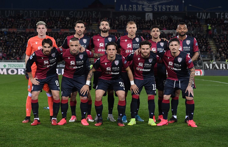 la formazione iniziale del Cagliari contro il parma