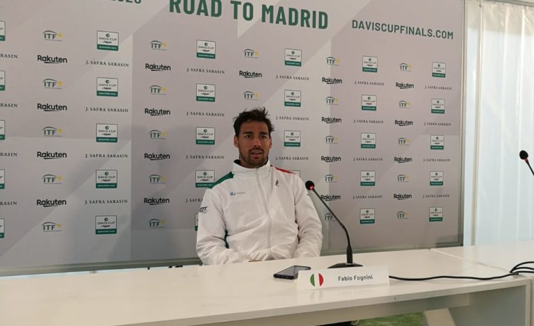 Fabio Fognini in conferenza stampa