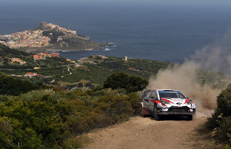 Un'immagine dell'ultima edizione del Rally Italia Sardegna