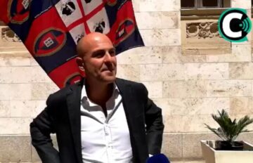 il presidente del Cagliari Tommaso Giulini in primo piano