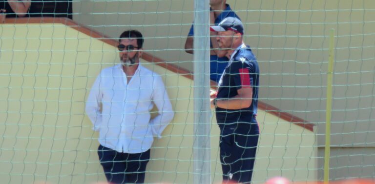 Il ds del Cagliari Marcello Carli insieme a Walter Zenga