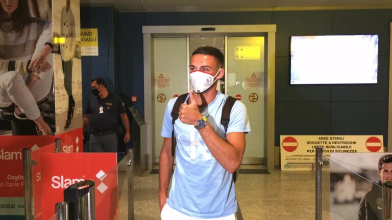 Gabriele Zappa all arrivo di Elmas