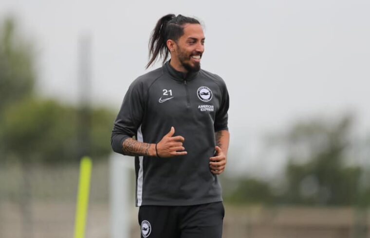 Matias Ezequiel Schelotto in allenamento ai tempi del Brighton