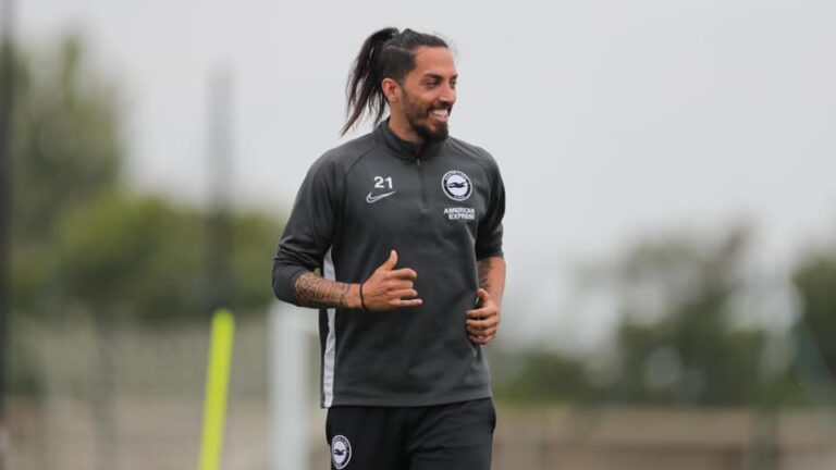 Matias Ezequiel Schelotto in allenamento ai tempi del Brighton