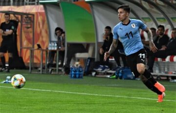 Brian Rodriguez con la maglia della Celeste