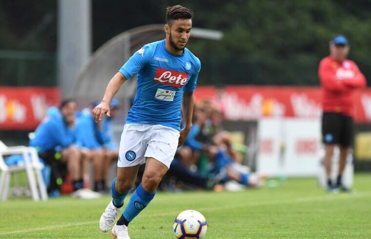 Adam Ounas in amichevole col Napoli