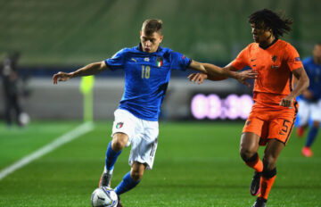 Nicolò Barella con la maglia della Nazionale