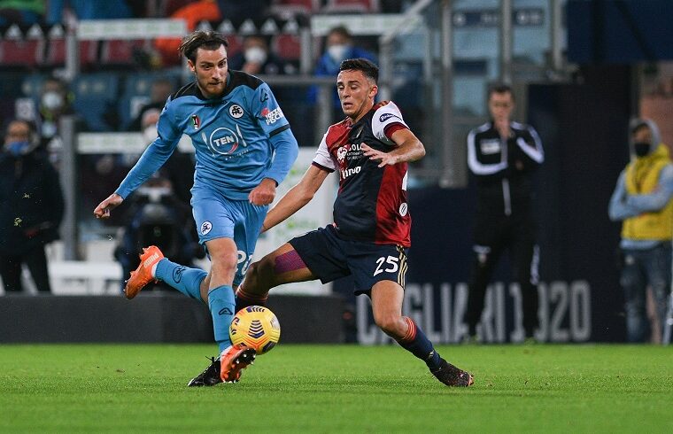 Gabriele Zappa contro lo Spezia | Foto Emanuele Perrone