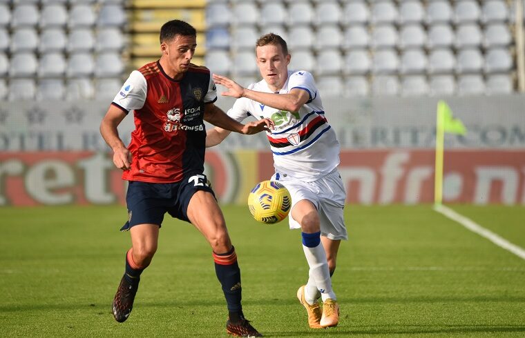 Gabriele Zappa contro la Sampdoria | Foto Alessandro Sanna