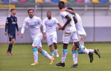 Udoh esulta dopo il gol alla Juventus | Foto Sandro Giordano