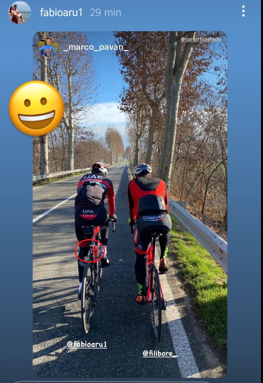 La storia repostata da Aru 