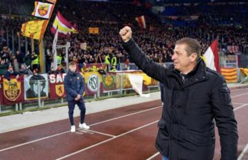 Ruggiero Rizzitelli omaggiato dalla curva della Roma | Foto AS Roma