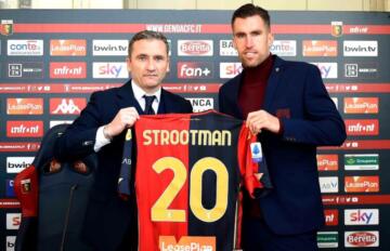 Francesco Marroccu alla presentazione di Strootman | Foto Genoa FC