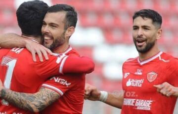 Salvatore Burrai festeggia dopo il gol | Foto Perugia - 7oz