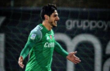 Giuseppe Mastinu esulta dopo il gol ad Ascoli | Foto Pisa Sporting Club