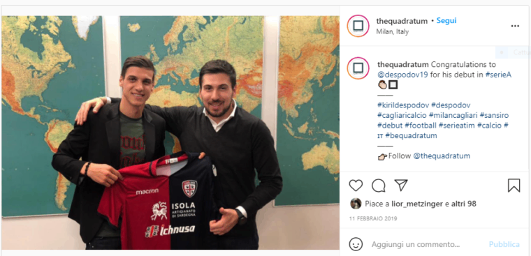 CagliariCalcio-Despodov-Beretta-Social-Instagram