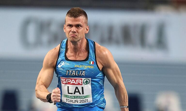 Luca Lai impegnato in batteria a Torun | Foto Colombo/FIDAL