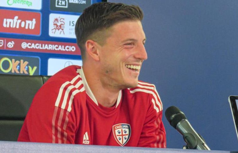 Alessio Cragno in conferenza stampa a Celledizzo