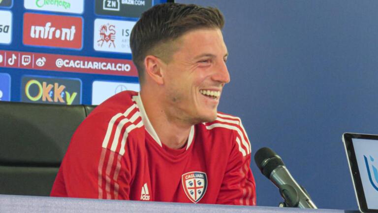 Alessio Cragno in conferenza stampa a Celledizzo