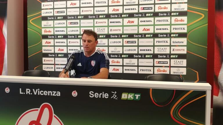 Leonardo Semplici in Sala stampa a Vicenza