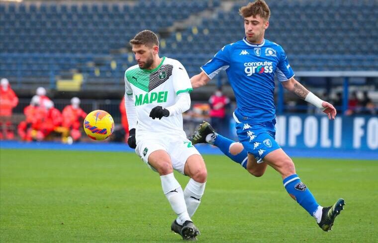 Domenico Berardi in azione contro l'Empoli | Foto Sassuolo Calcio