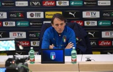 Roberto Mancini in conferenza stampa | Foto Getty for Figc