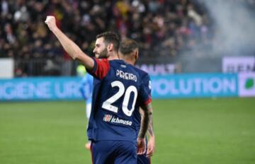 Gaston Pereiro esulta dopo il gol | Foto Alessandro Sanna