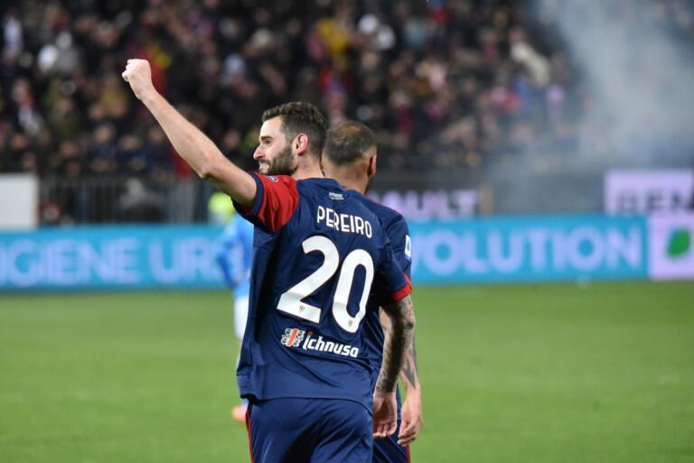 Gaston Pereiro esulta dopo il gol | Foto Alessandro Sanna