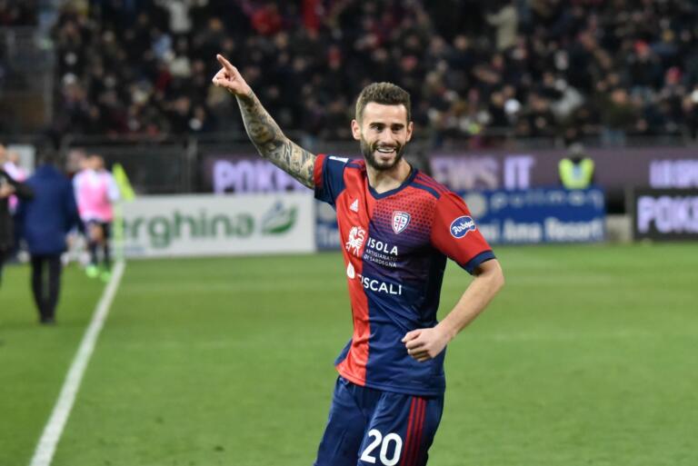 Gaston Pereiro esulta dopo il gol segnato al Napoli | Foto Alessandro Sanna