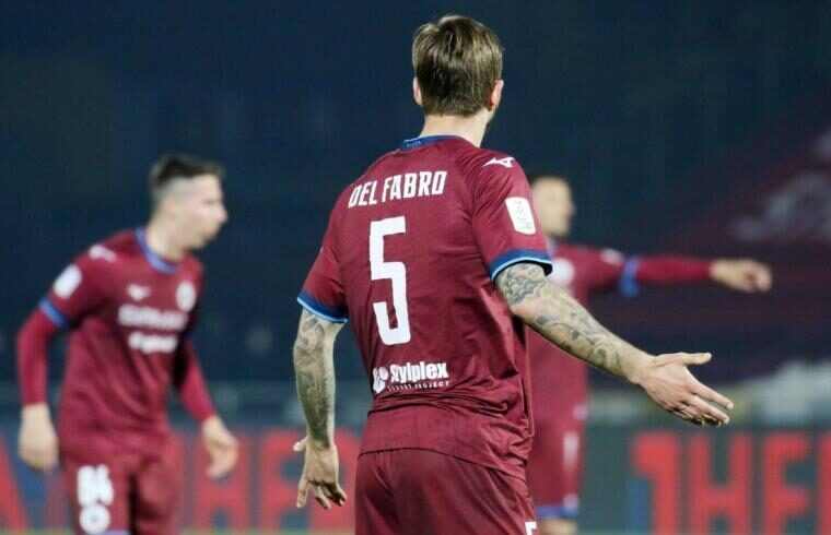 Dario Del Fabro nella sfida tra Cittadella e Reggina | Foto Cittadella Calcio