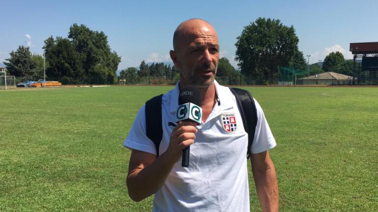 Alfonso Greco al termine del 3-0 della Torres contro il Milan Primavera