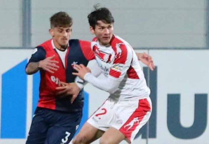 Niccolò Gabrieli in azione con la maglia del Sudtirol