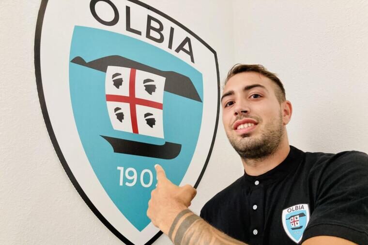 Gabriele Bellodi nel ritiro di Buddusò | Foto Olbia Calcio