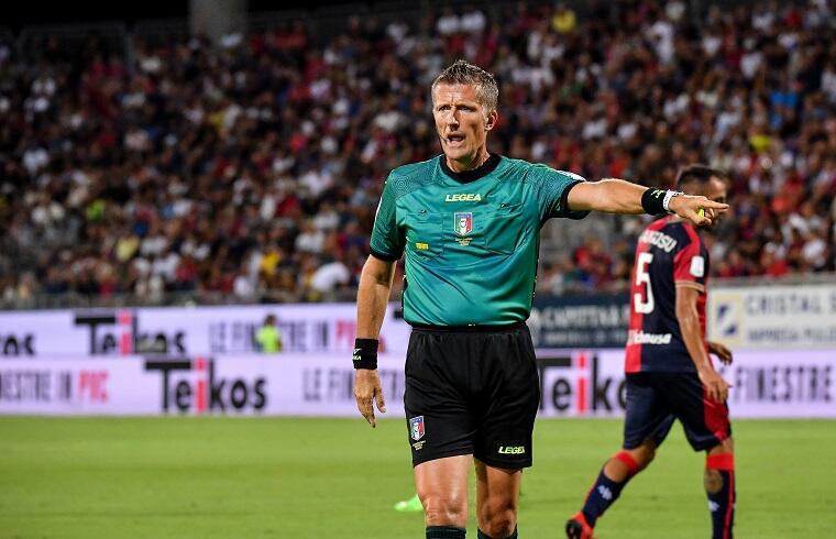 Daniele Orsato arbitro in Cagliari-Cittadella | Foto Luigi Canu