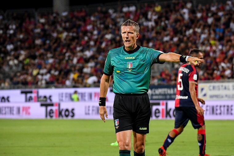 Daniele Orsato arbitro in Cagliari-Cittadella | Foto Luigi Canu