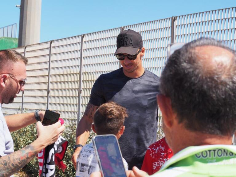 Ibrahimovic in visita al Biagio Pirina