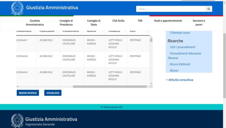 Verdetto Consiglio di Stato su Teramo e Campobasso