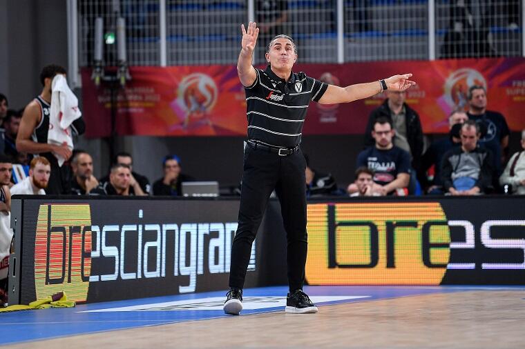 Sergio Scariolo in Bologna-Dinamo | Foto Luigi Canu