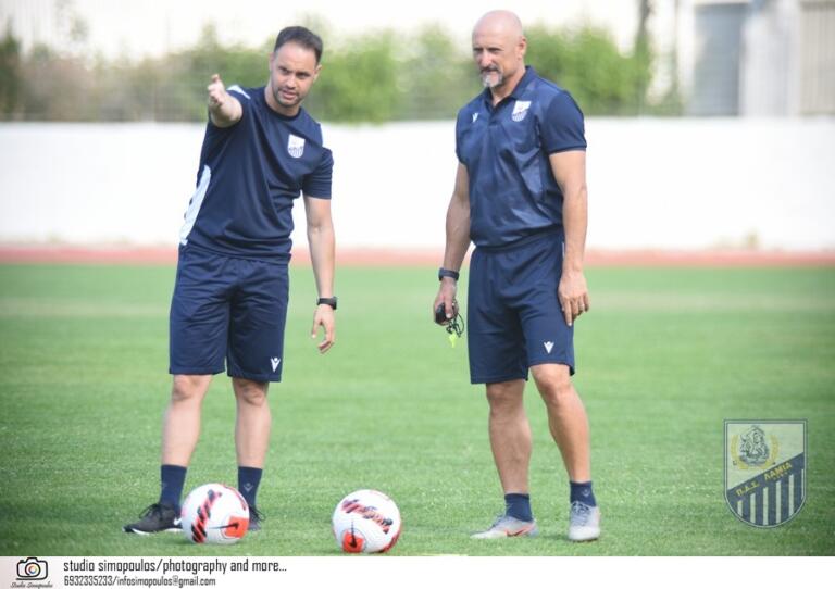 Gianluca Festa durante una sessione di allenamento del Lamia | Foto Lamia FC / Studio Simopoulos